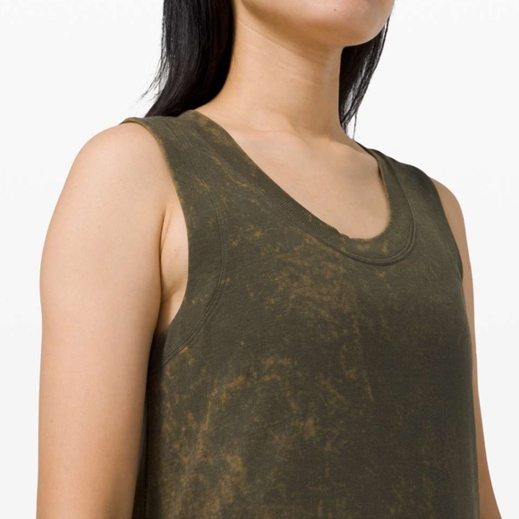 Women’s Lululemon All Yours Tank Maxi Dress *Wash Cloudy Wash Dark Olive Size 10 - Picture 5 of 9